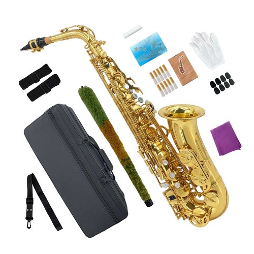 Golden alto saxophone flat - saxophone, eb